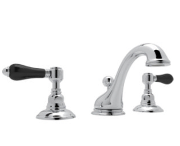Rohl faucet with black handles