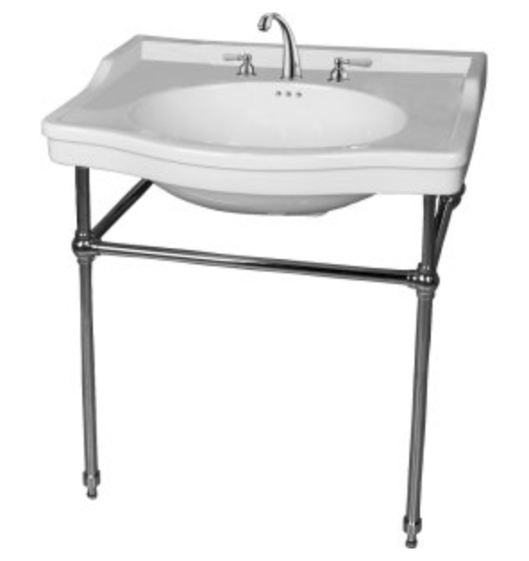 console sink with chrome legs