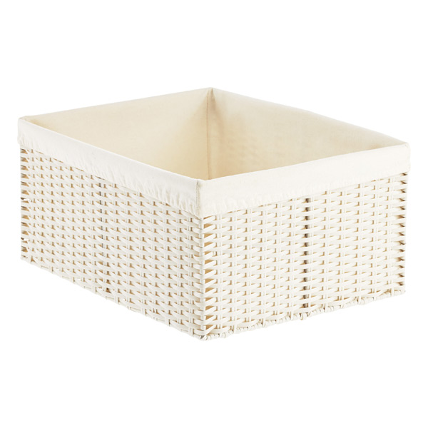 lined woven basket