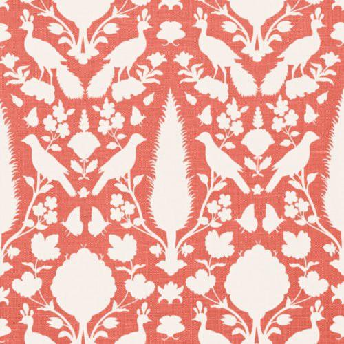 Schumacher Chenonceau Coral Fabric