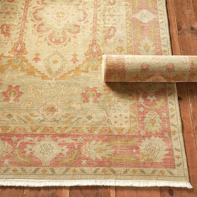 Oushak Style Wool Area Rug