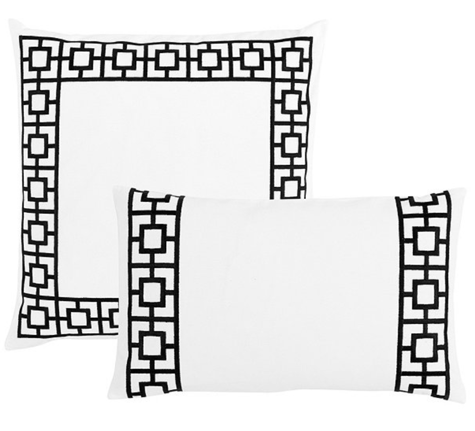 22" embroidered trellis $52 (or 12" x 20" $44)