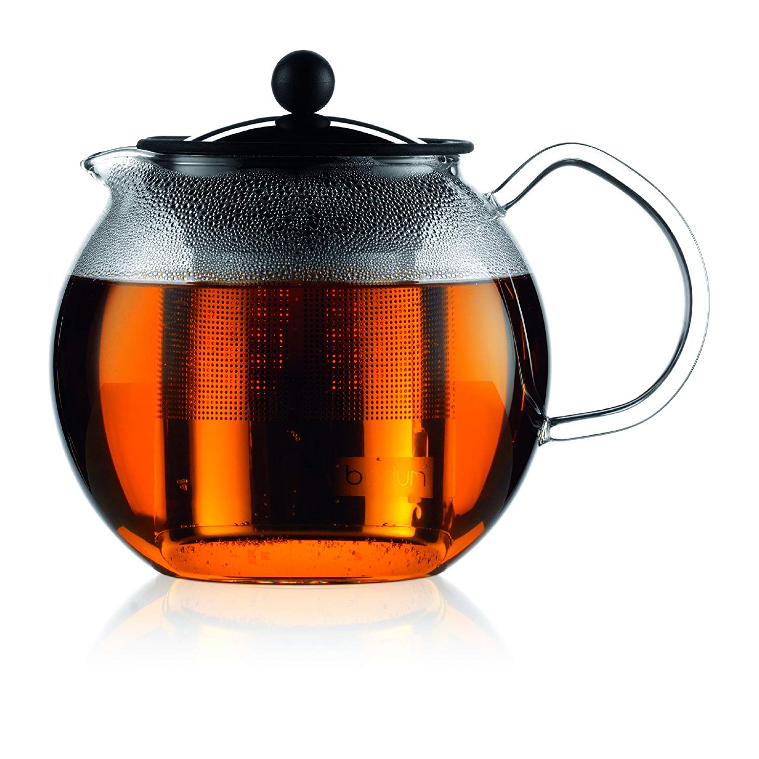 Teapot with infuser basket for loose tea