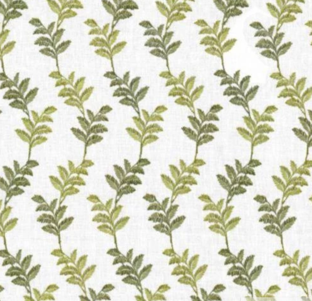 Trailing Fern embroidered fabric