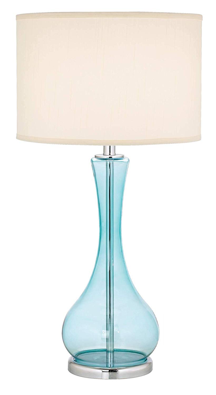 blue glass lamp
