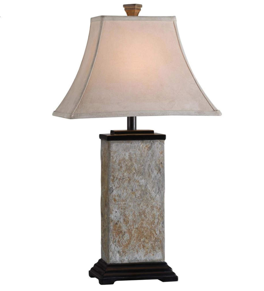 Stylish slate lamp