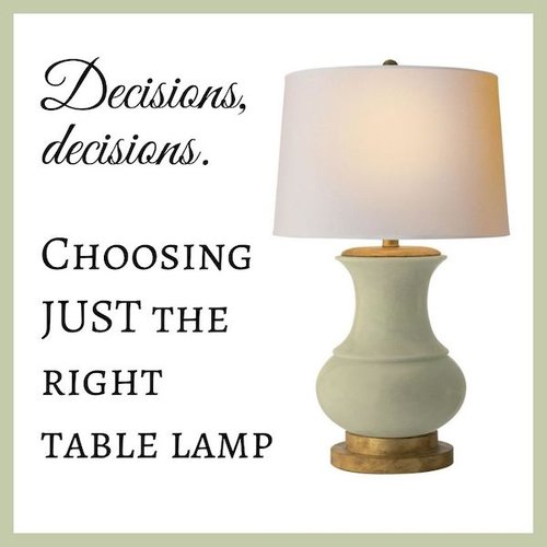 Choosing The Right Table Lamps, How To Determine Proper Table Lamp Height