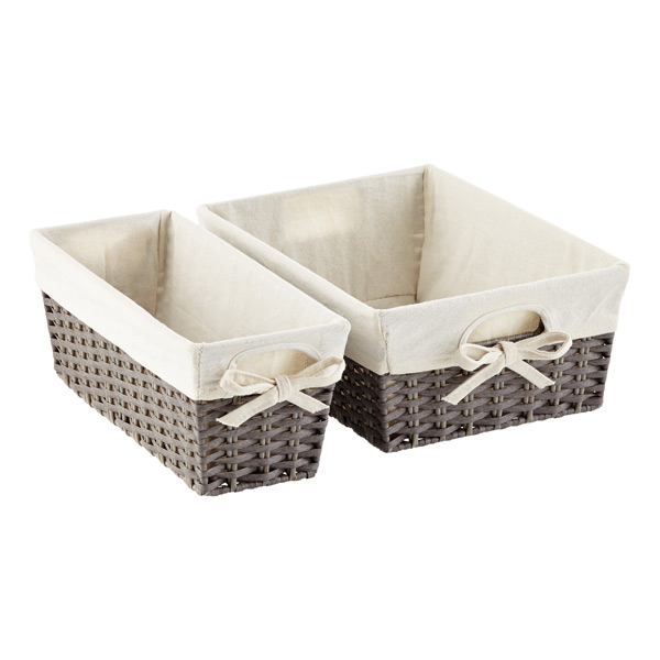 lined pantry baskets