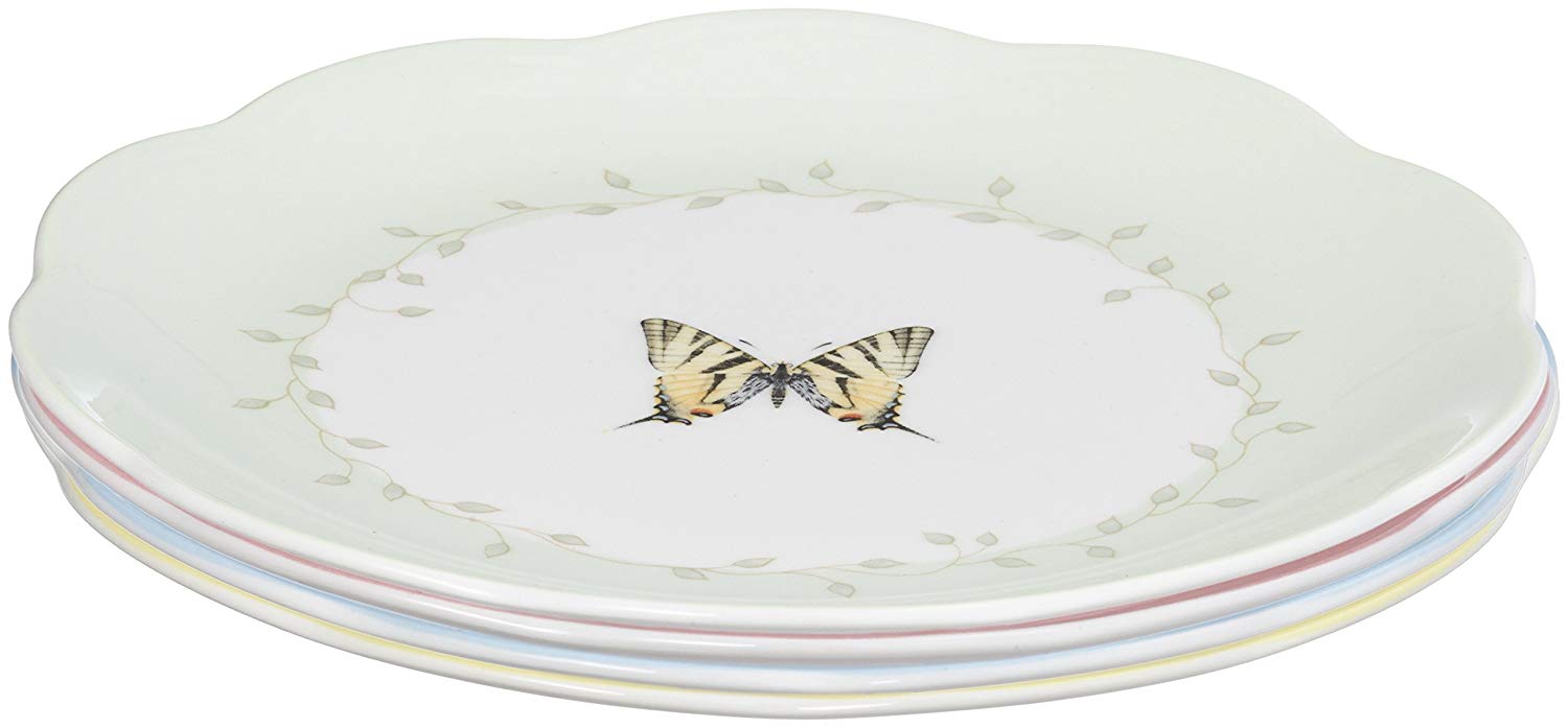 Lenox butterfly dessert plates set/4