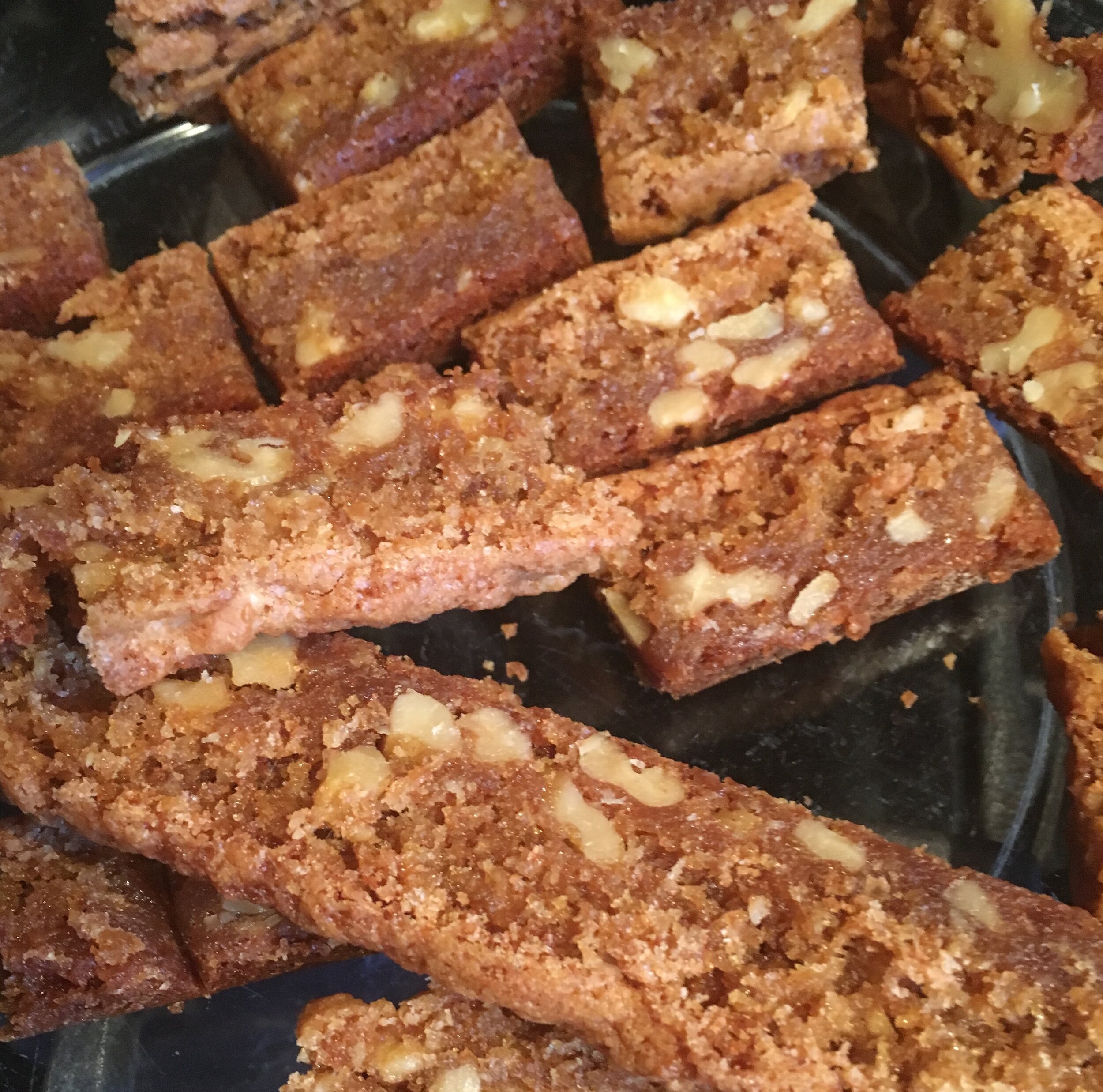 Cut edges from butterscotch brownies