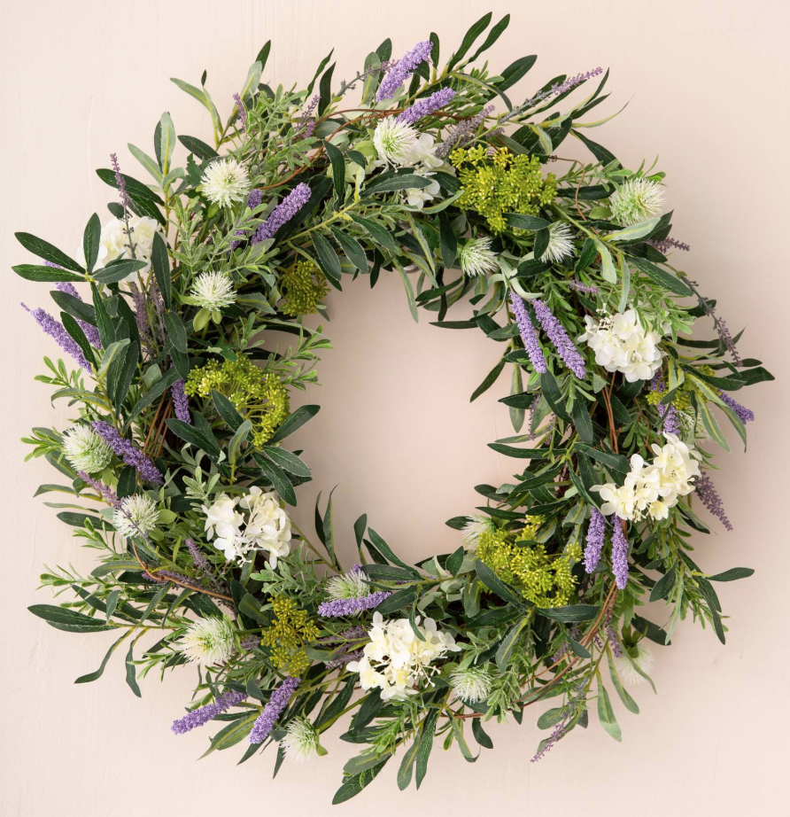 French market floral wreath