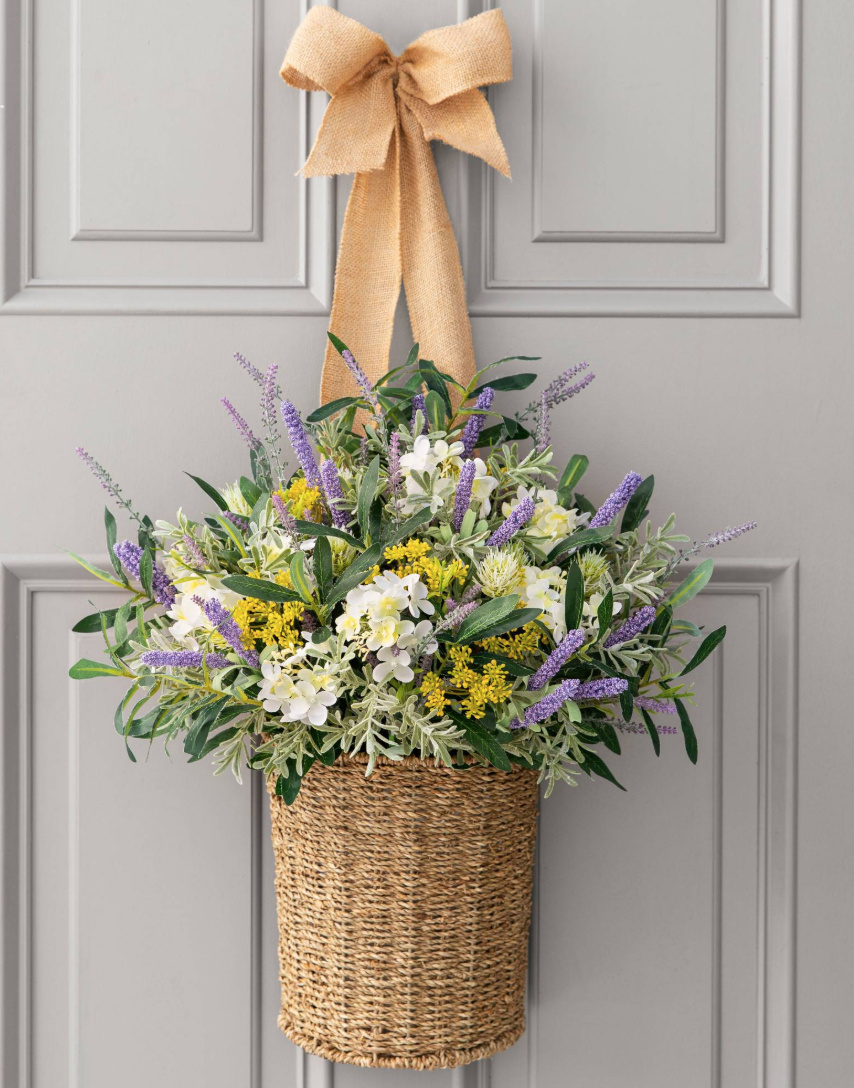 Floral door basket