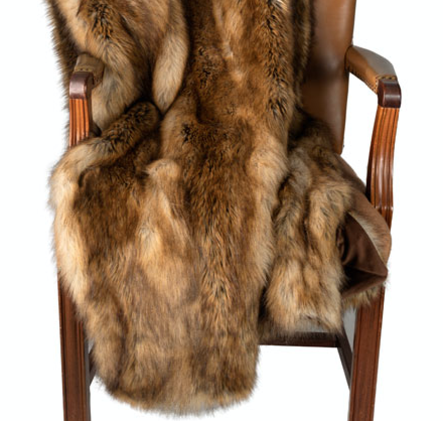 Faux fur throw