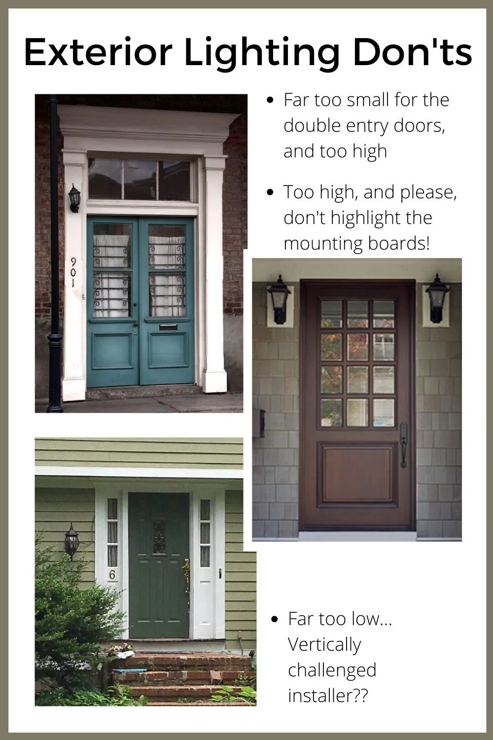 JRL Interiors — Exterior Lighting Do's and Don'ts