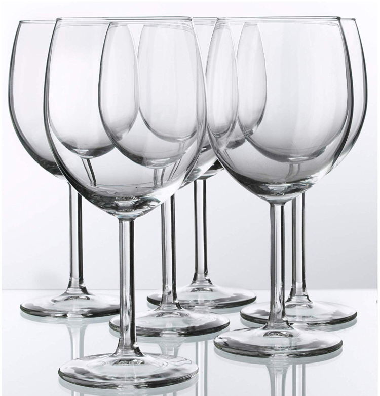 set/6 red wine glasses