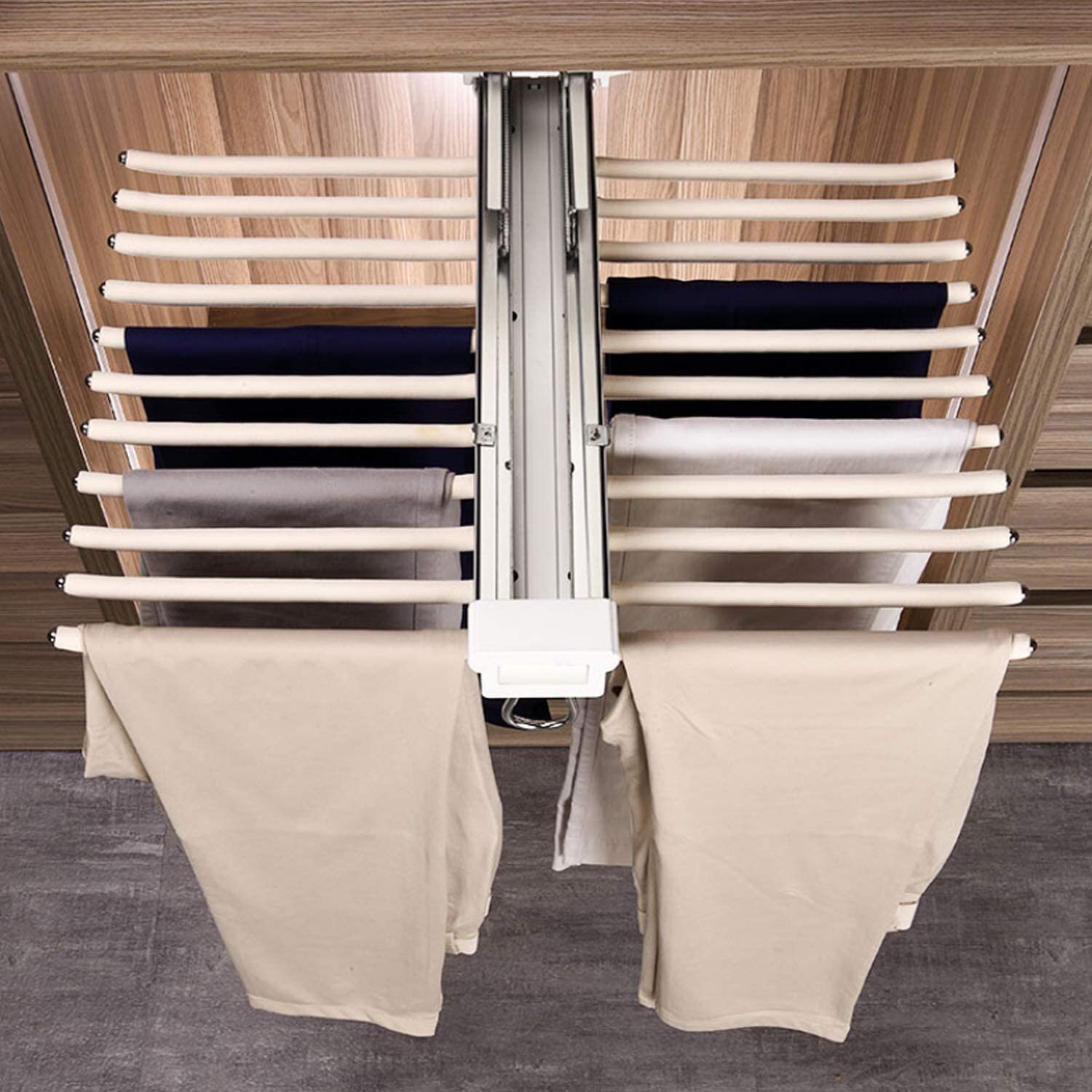 pull out pants/scarf rack