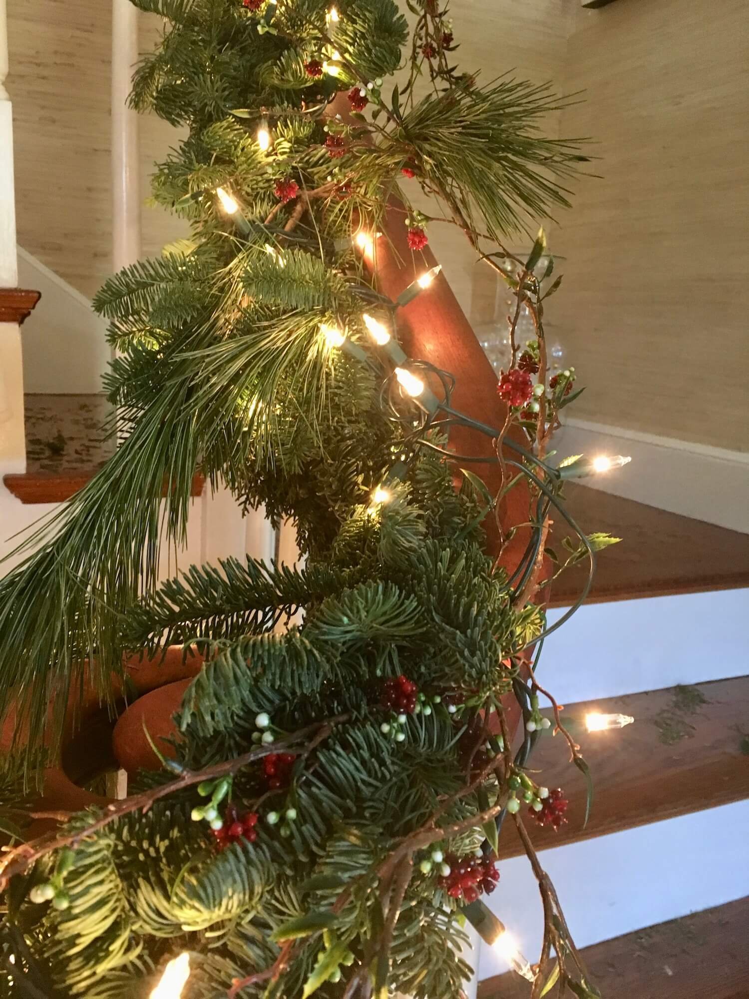 Holiday house garland berries closeup.JPG