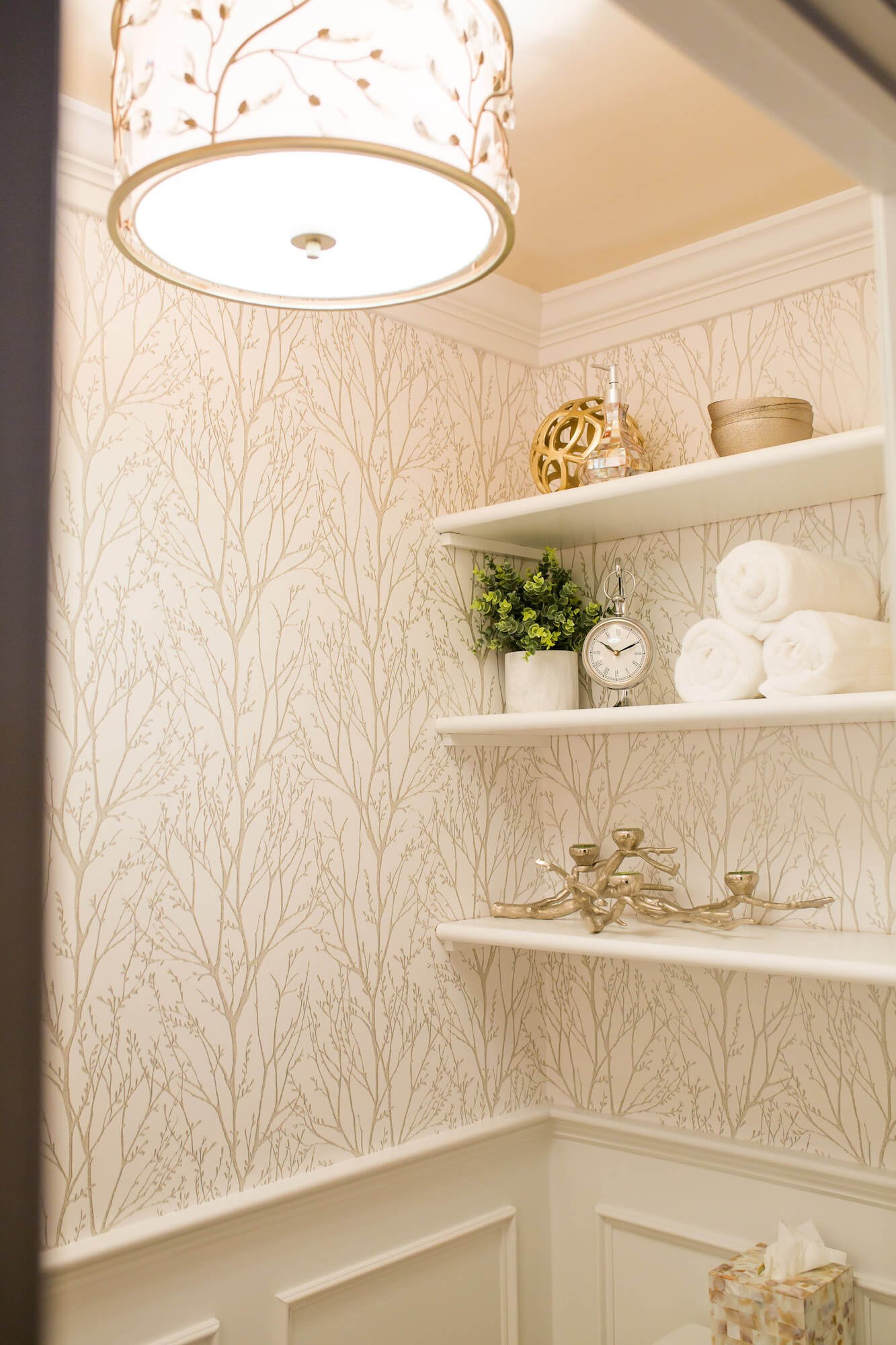 Powder Room semi-flush ceiling light 