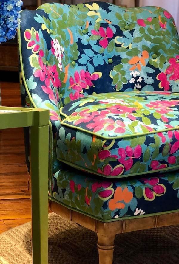 colorful chair at Thibaut #HPMKT fall 2021