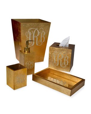 Monogrammed bath accessories