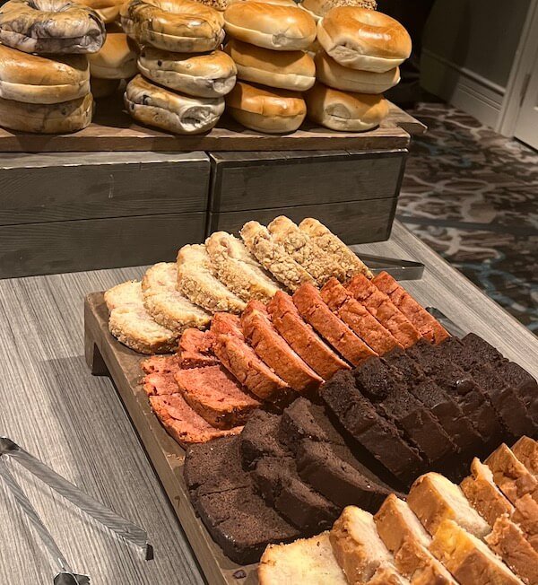 breakfast buffet pastries