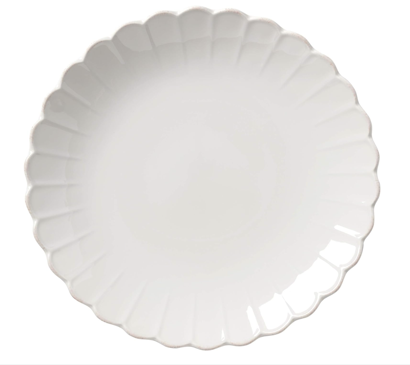 14" scalloped porcelain platter