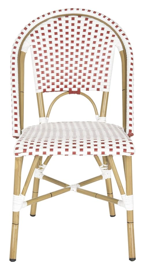 red bistro chair