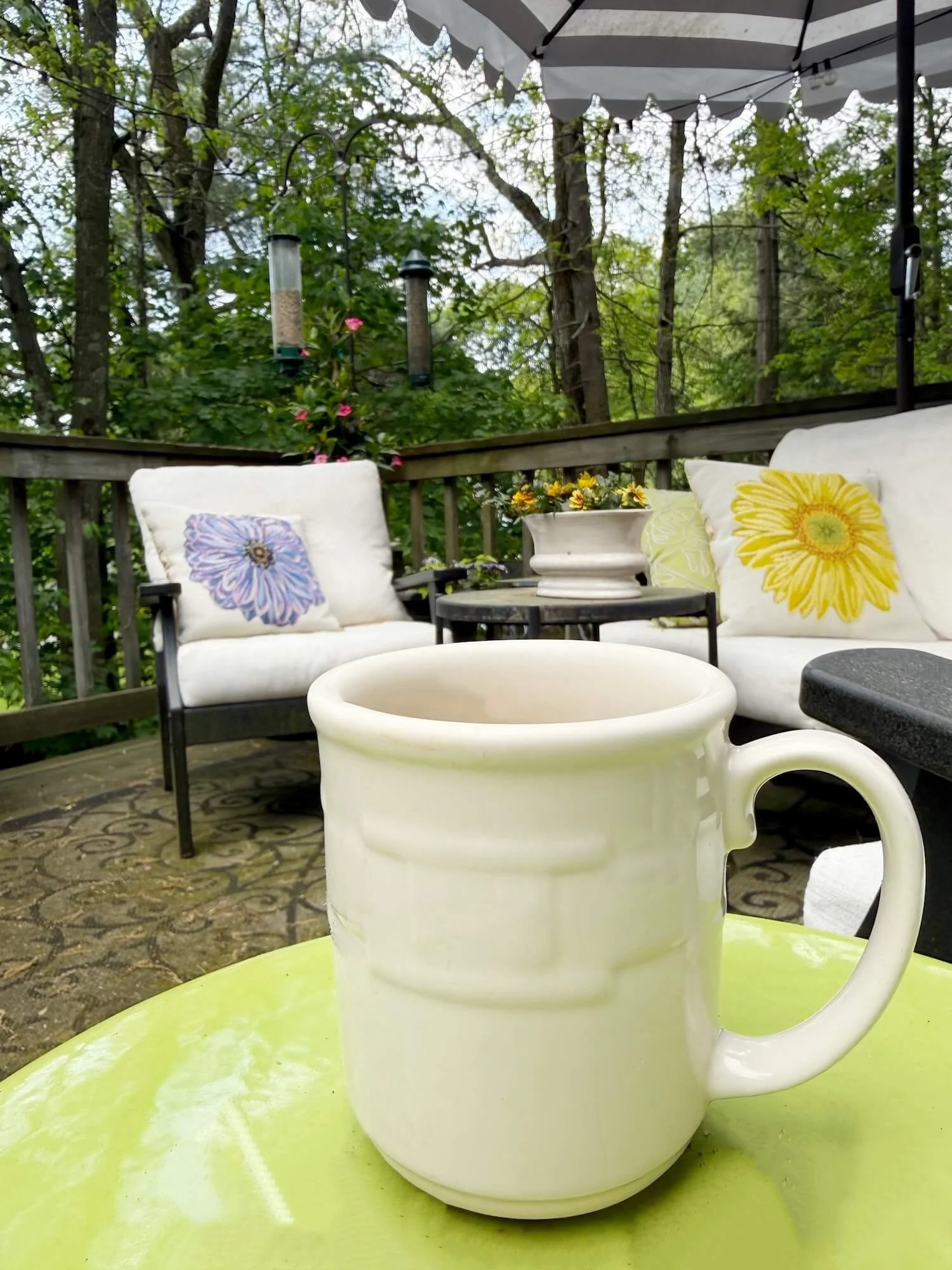 tea on the deck