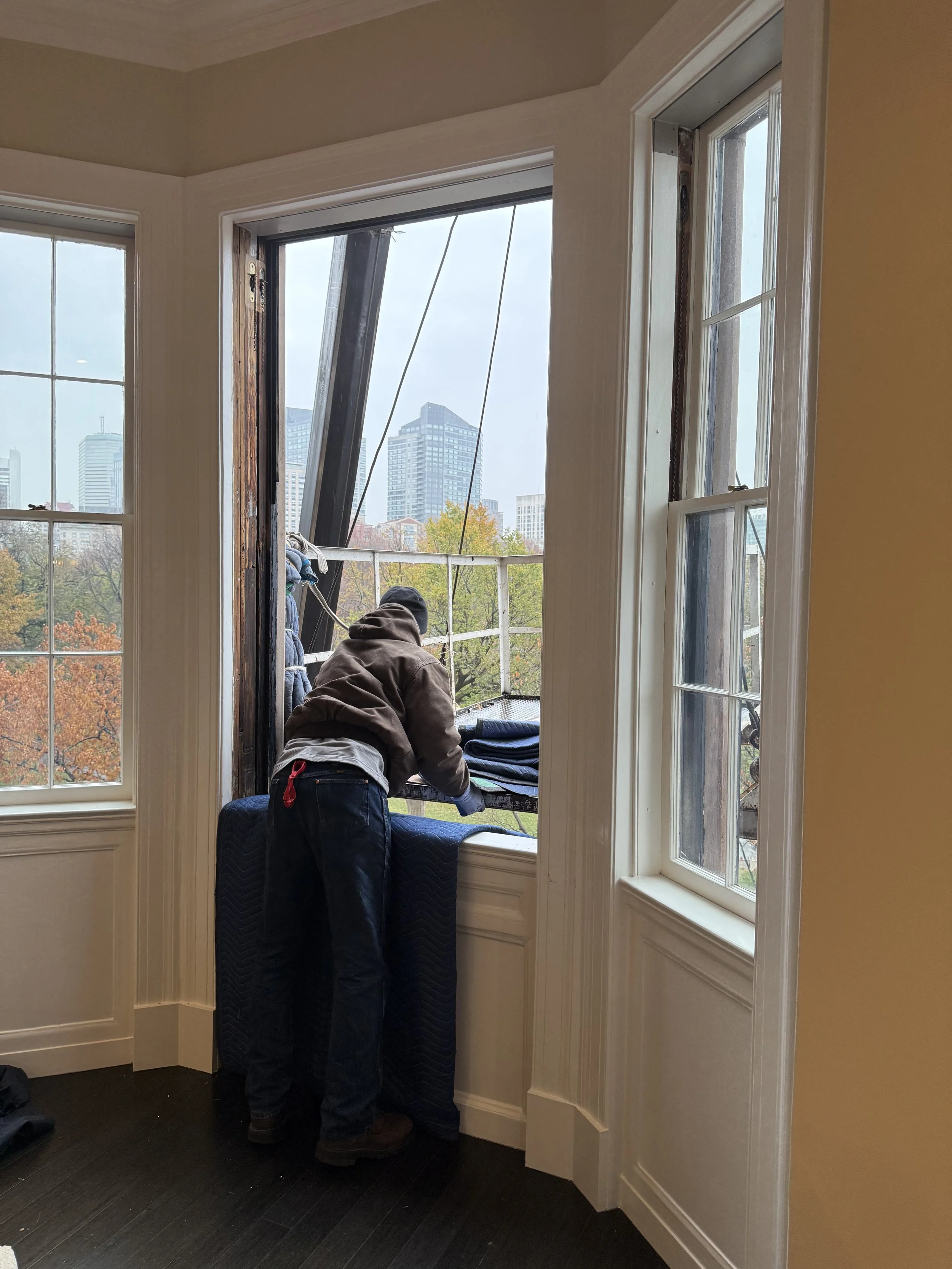 craning in the furniture