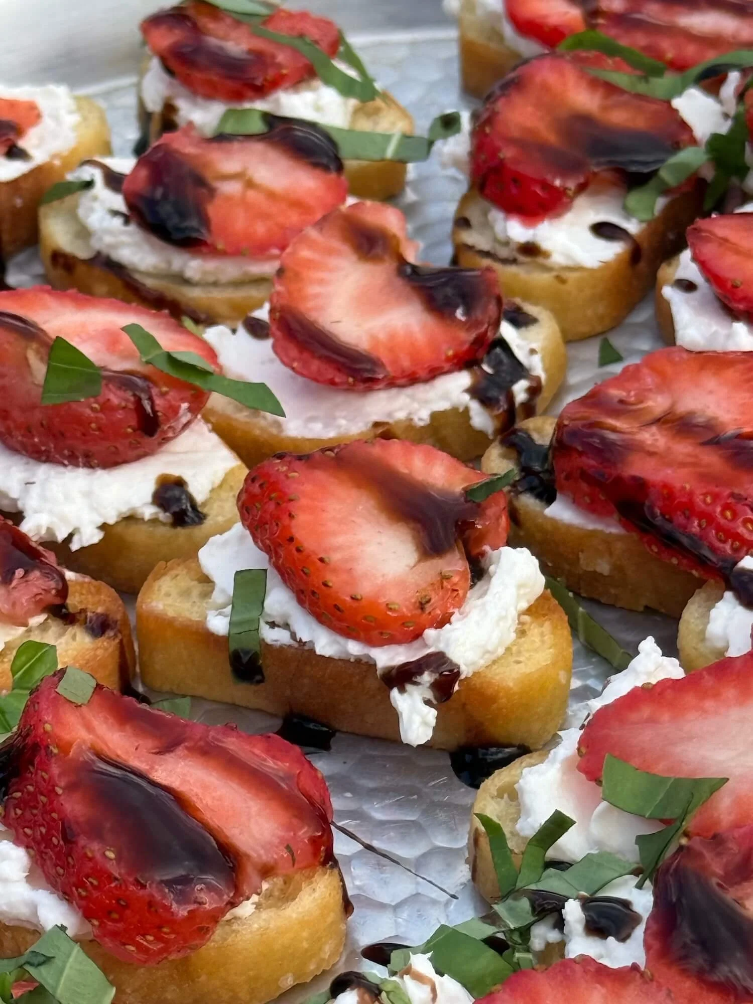 Tanglewood picnic strawberry feta crostini