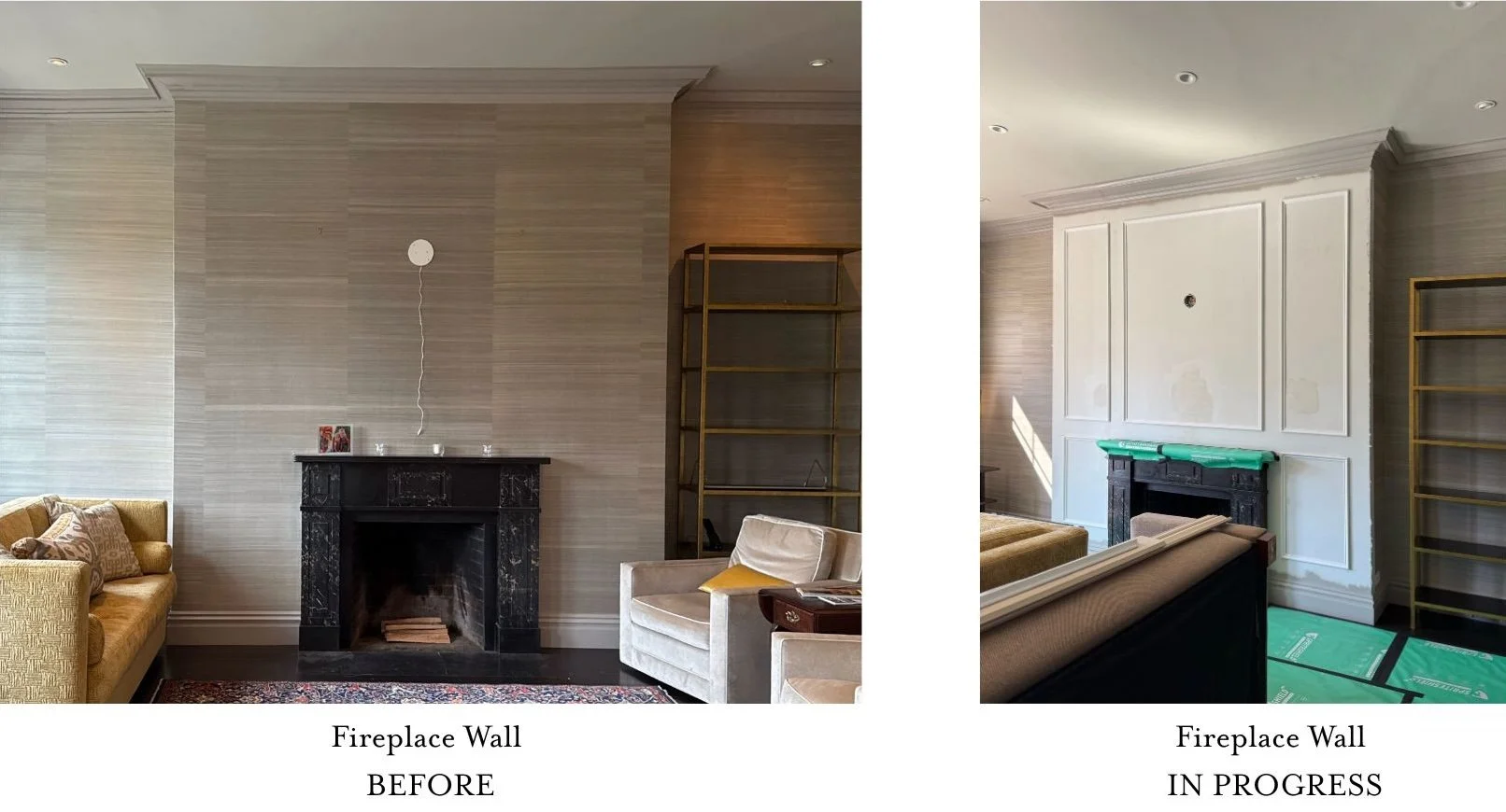 Fireplace wall molding