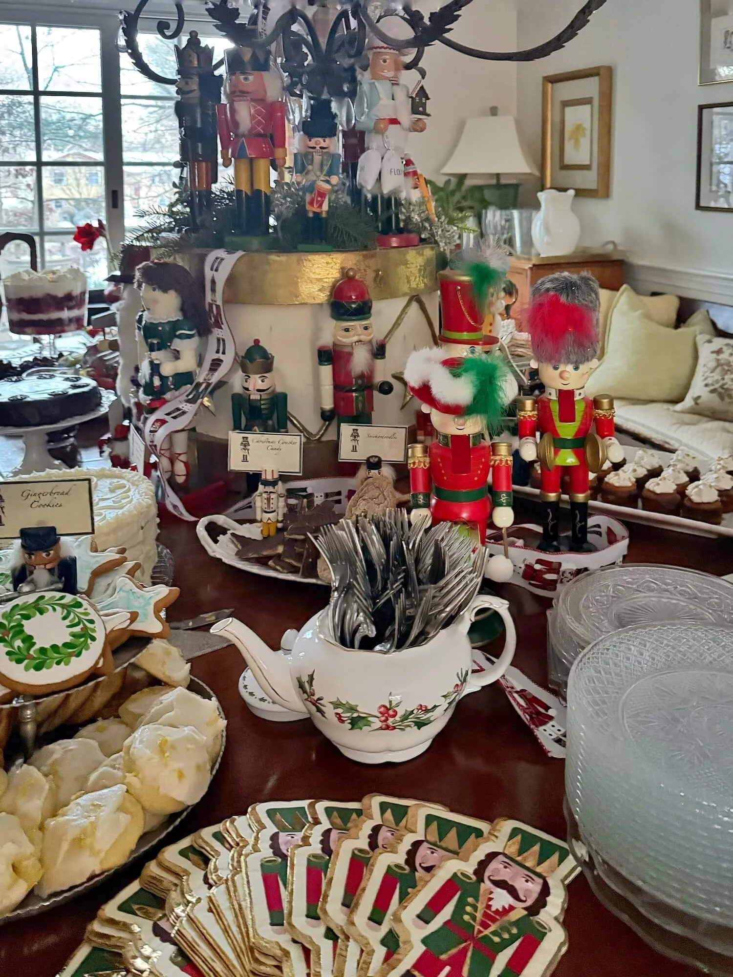Nutcracker themed dessert party table