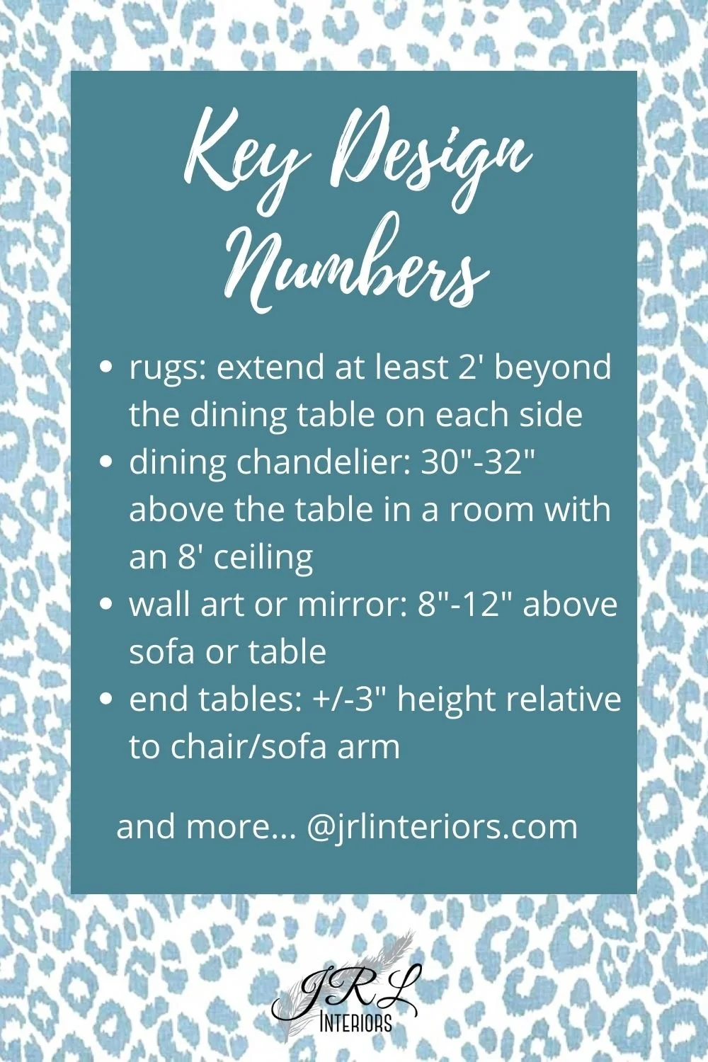 key measurements in designing a room