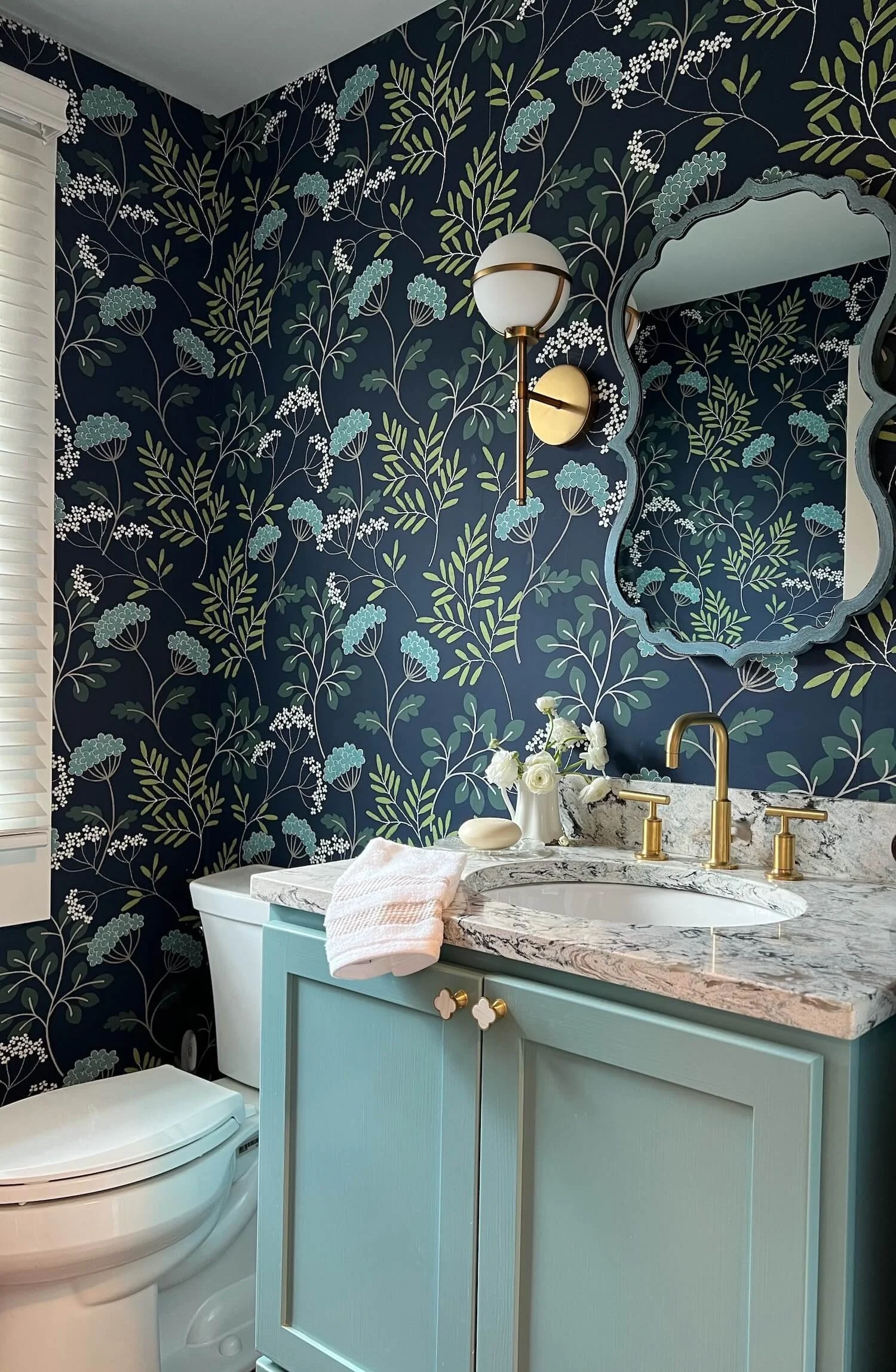 JRL Interiors — Project Reveal: Colorful Farmhouse Powder Rooms