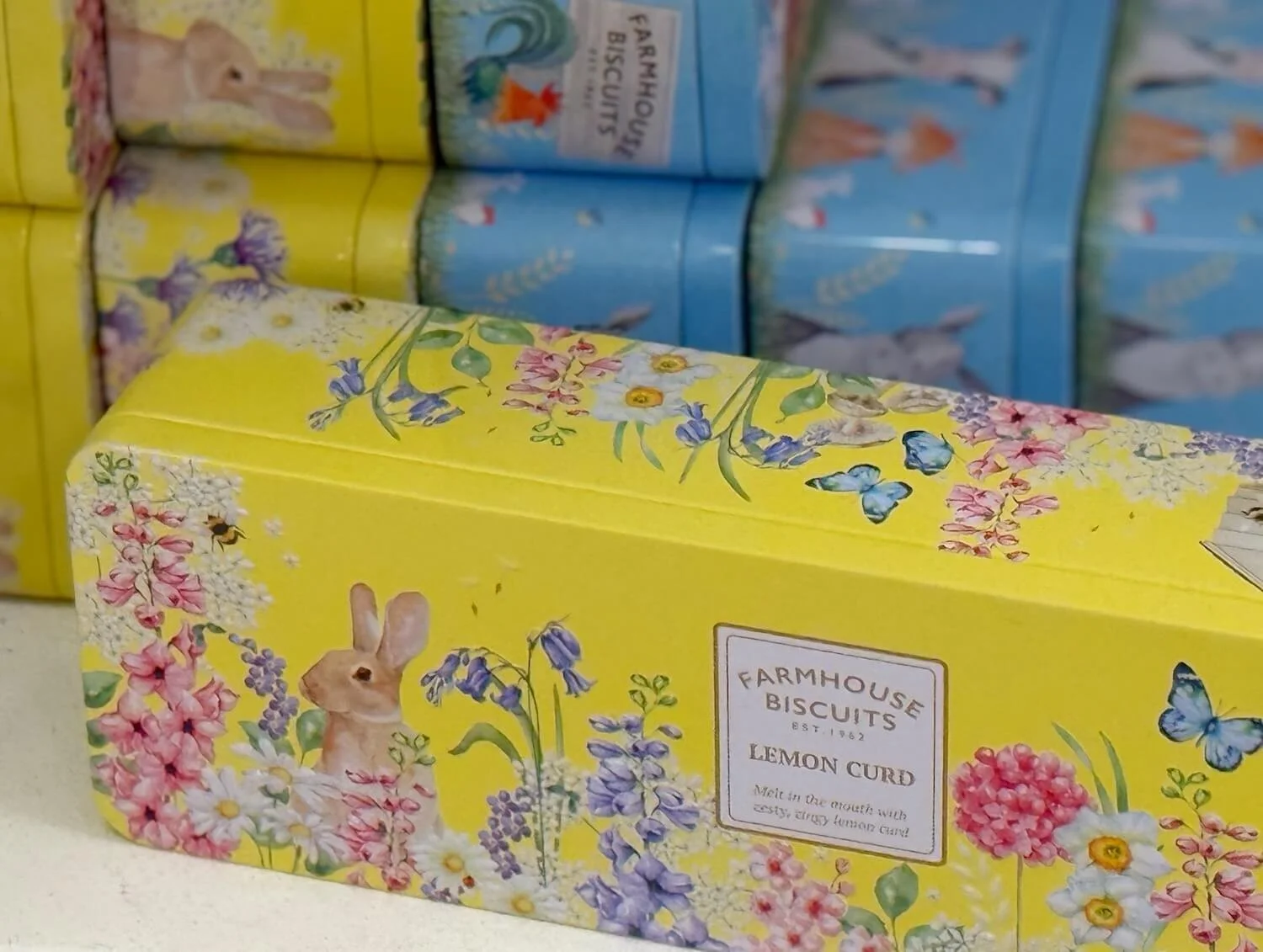 cookies in an easter tin