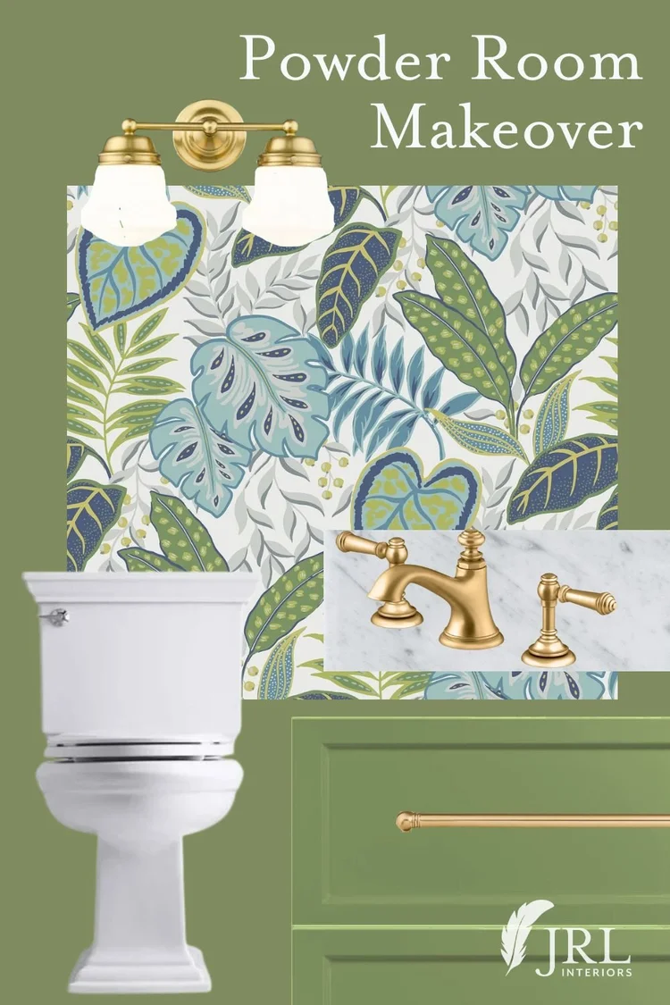 JRL Interiors — Project in progress: upgrading a bland builder powder room
