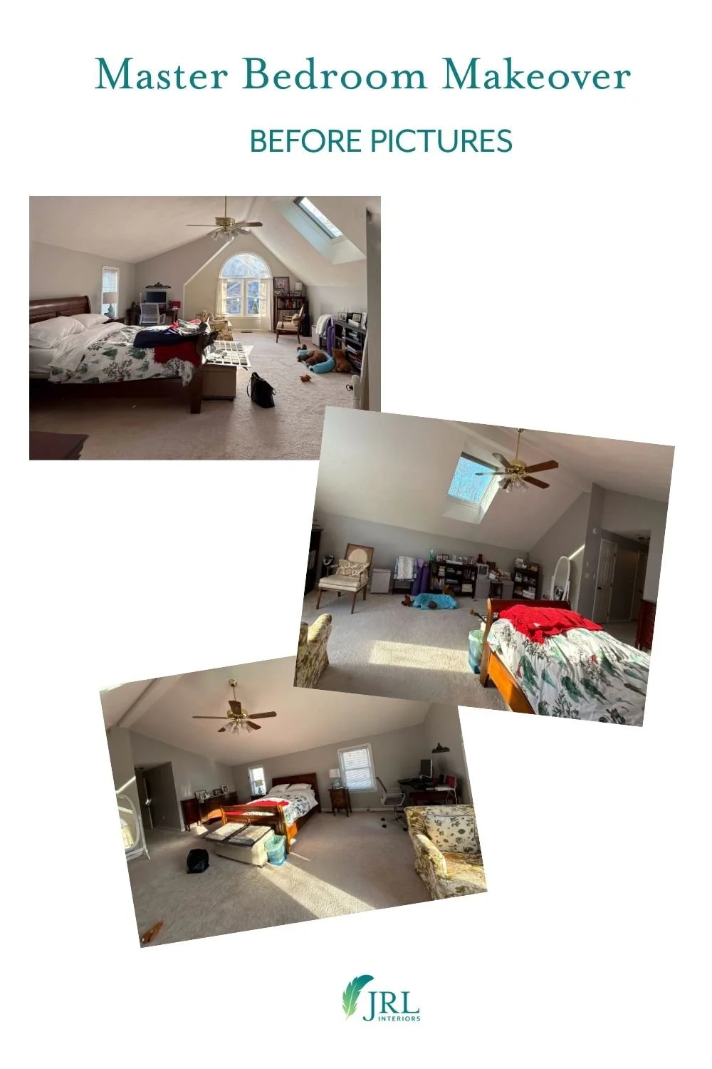 Master Bedroom Makeover Before pictures.