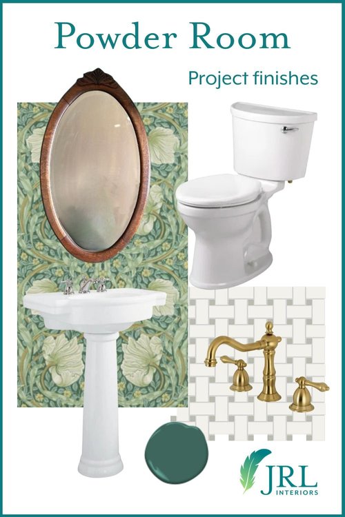 JRL Interiors — Project in Progress: Planning a Victorian powder room ...