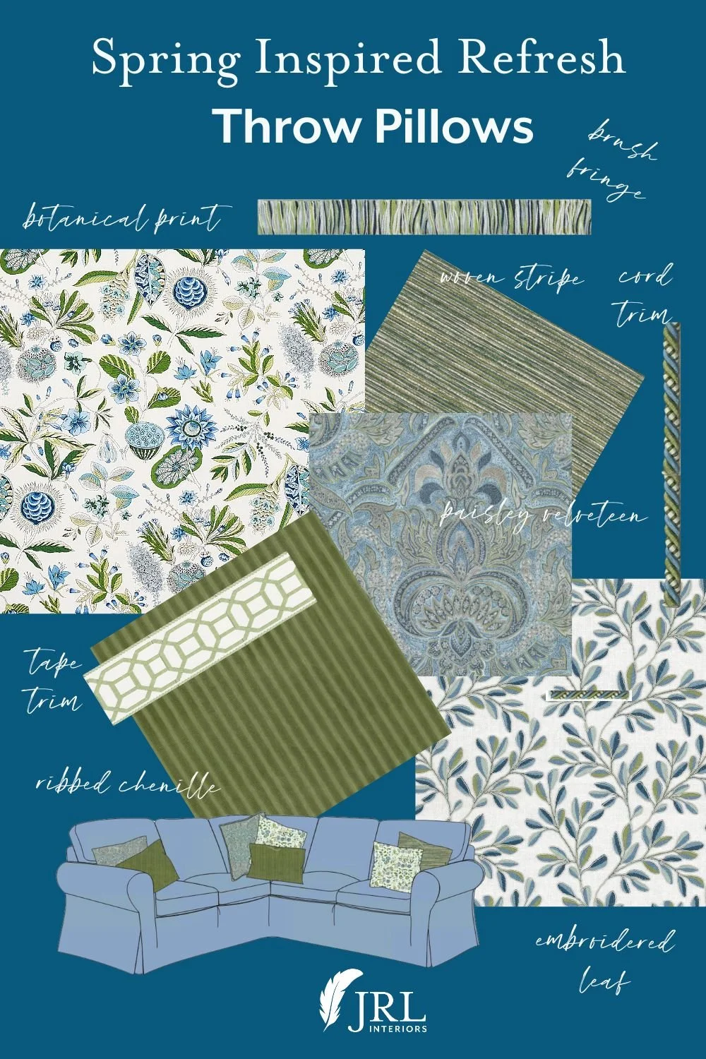 spring inspired custom throw pillows