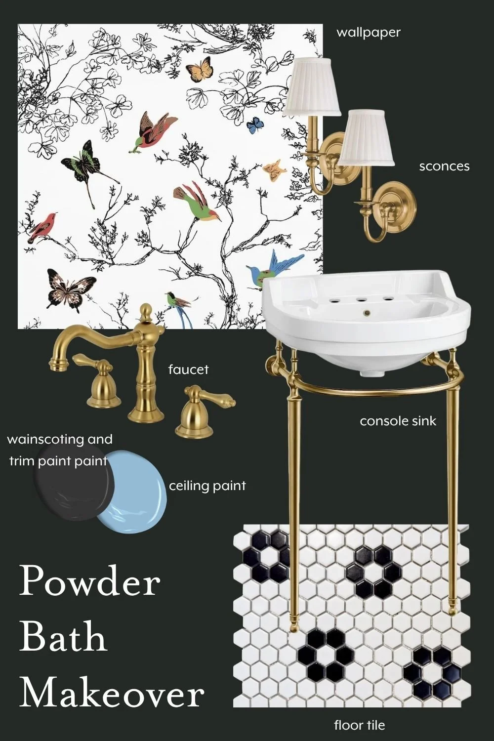 Black and white Powder Bath selections