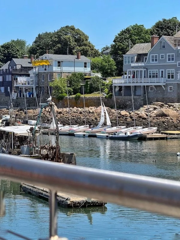 waterfront in a seaside New England town