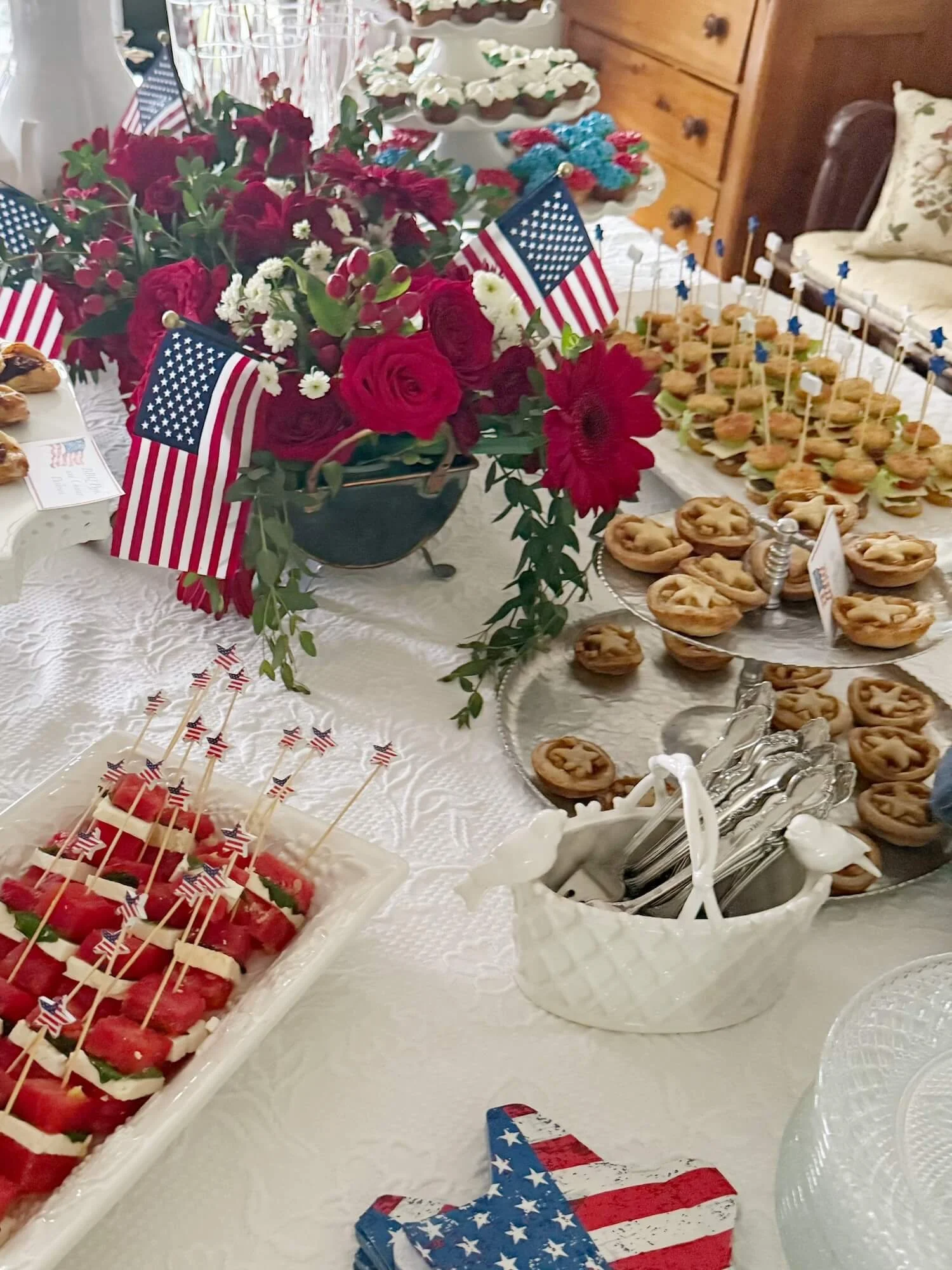 table set for afternoon tea view