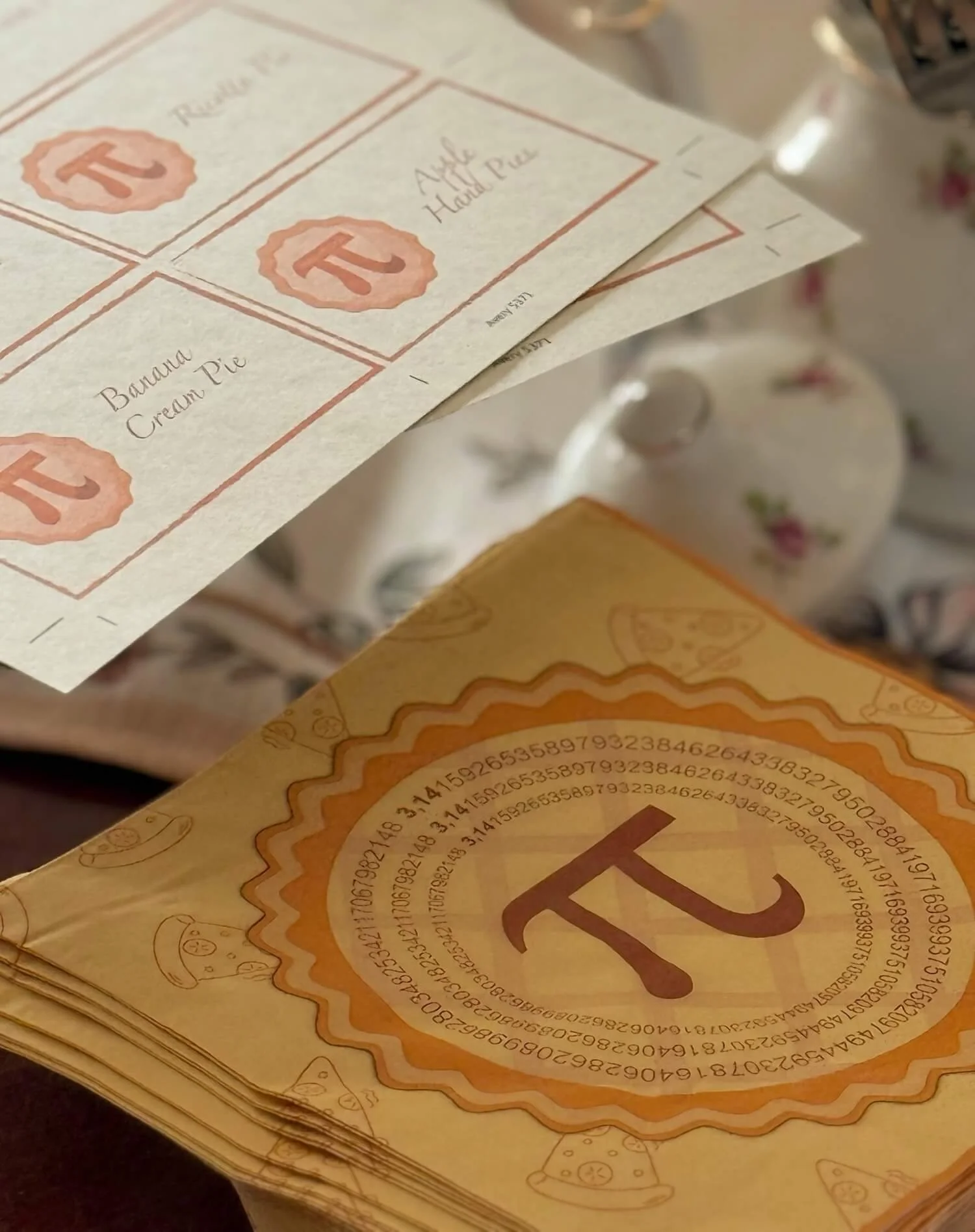 napkins and placecard labels