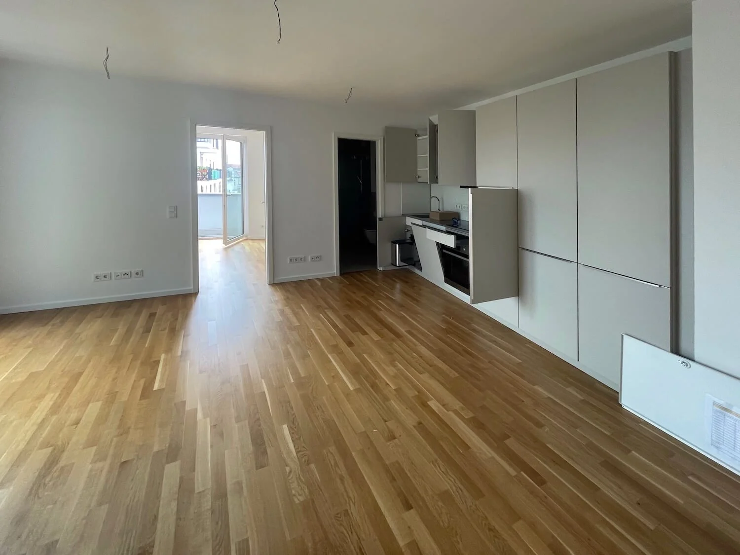 apartment great room  kitchen area