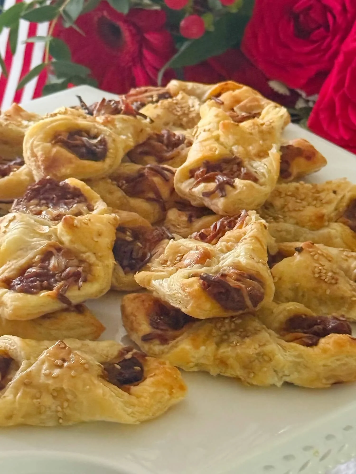 BBQ pork filed puff pastries