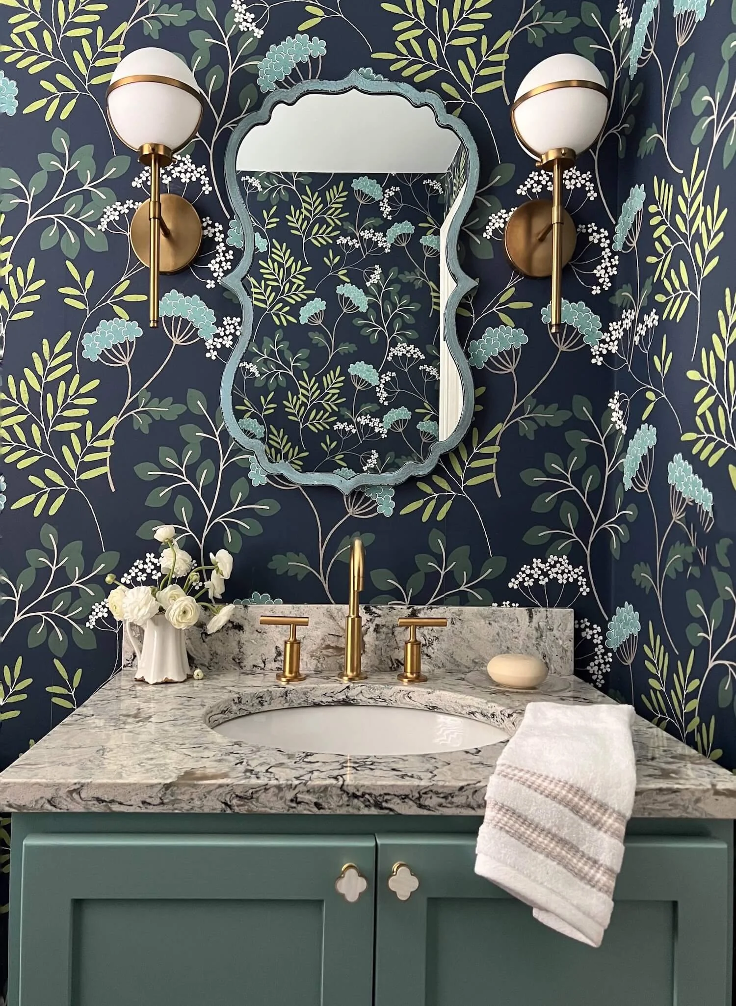 JRL Interiors — Project Reveal: Colorful Farmhouse Powder Rooms