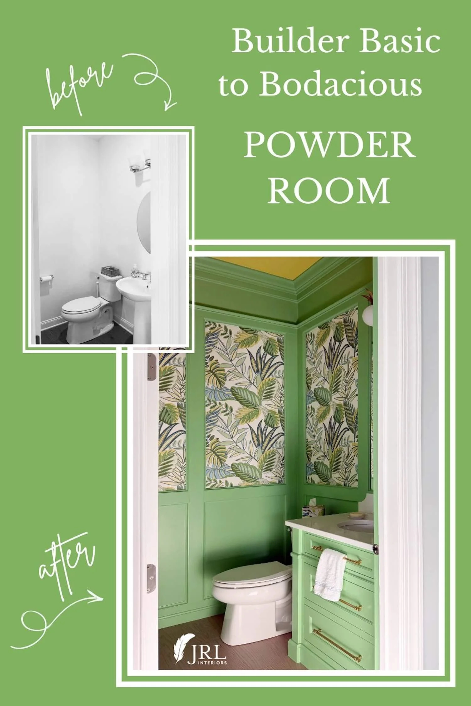 before and after powder room