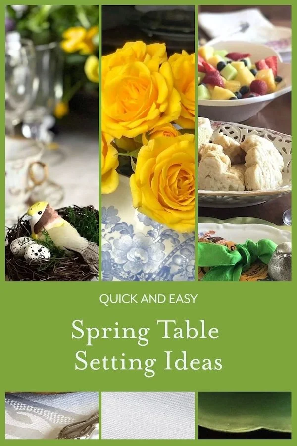 Simple Spring Table Settings JRL Interiors — Quick and Easy Spring Celebration table setting ideas