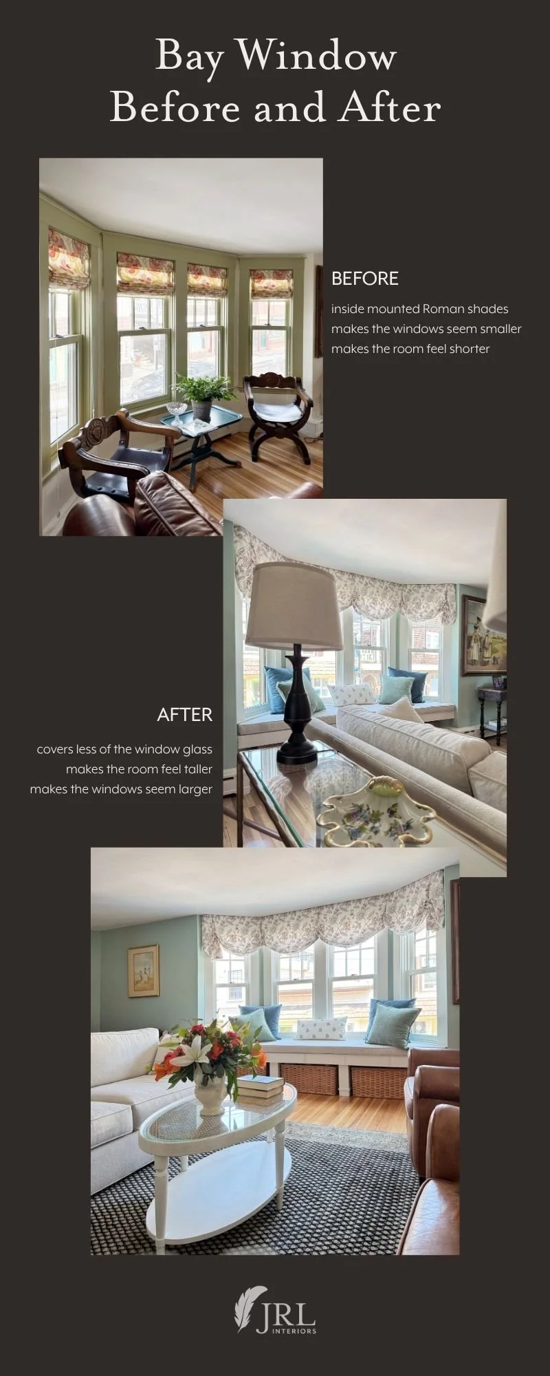 Seaside bay before and after