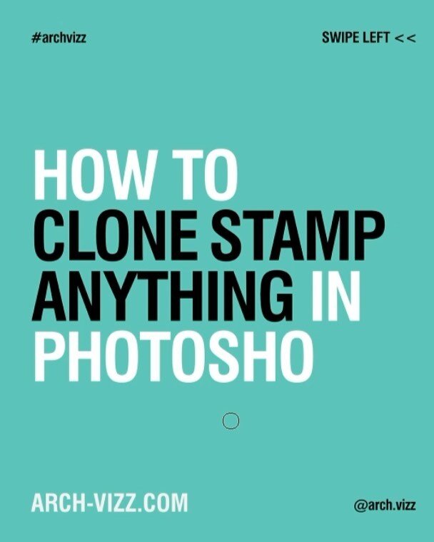 PHOTOSHOP LIKE A PRO: Clone Stamp Tool 🌟⭐️

by @arch.vizz @stefanifachini 

#archvizz #photoshop #howto #architecturelovers #visualization #tutorials @illustrarch @toffuco @studioalternativi @archisource @archilovers